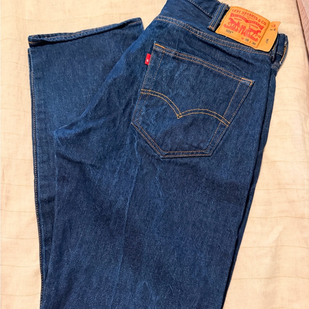Levi's Men's Dark Blue Straight Jeans